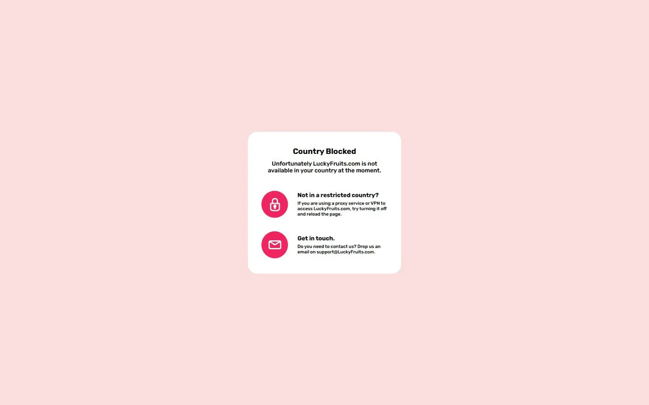 Startseite von LuckyFruits Casino