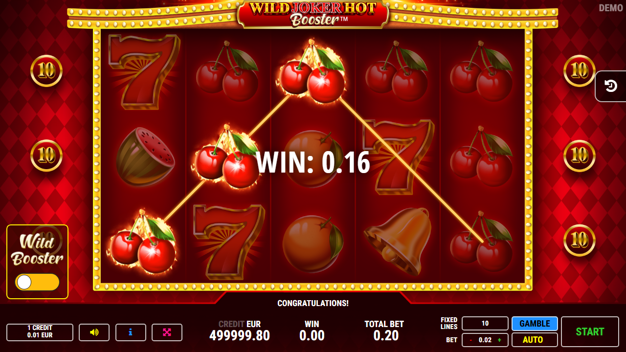 Wild Joker Hot Booster — Screenshot aus eigener Sitzung