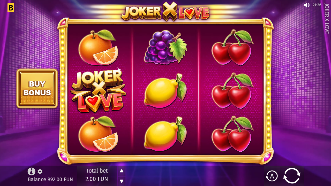 Joker X Love — Screenshot aus eigener Sitzung