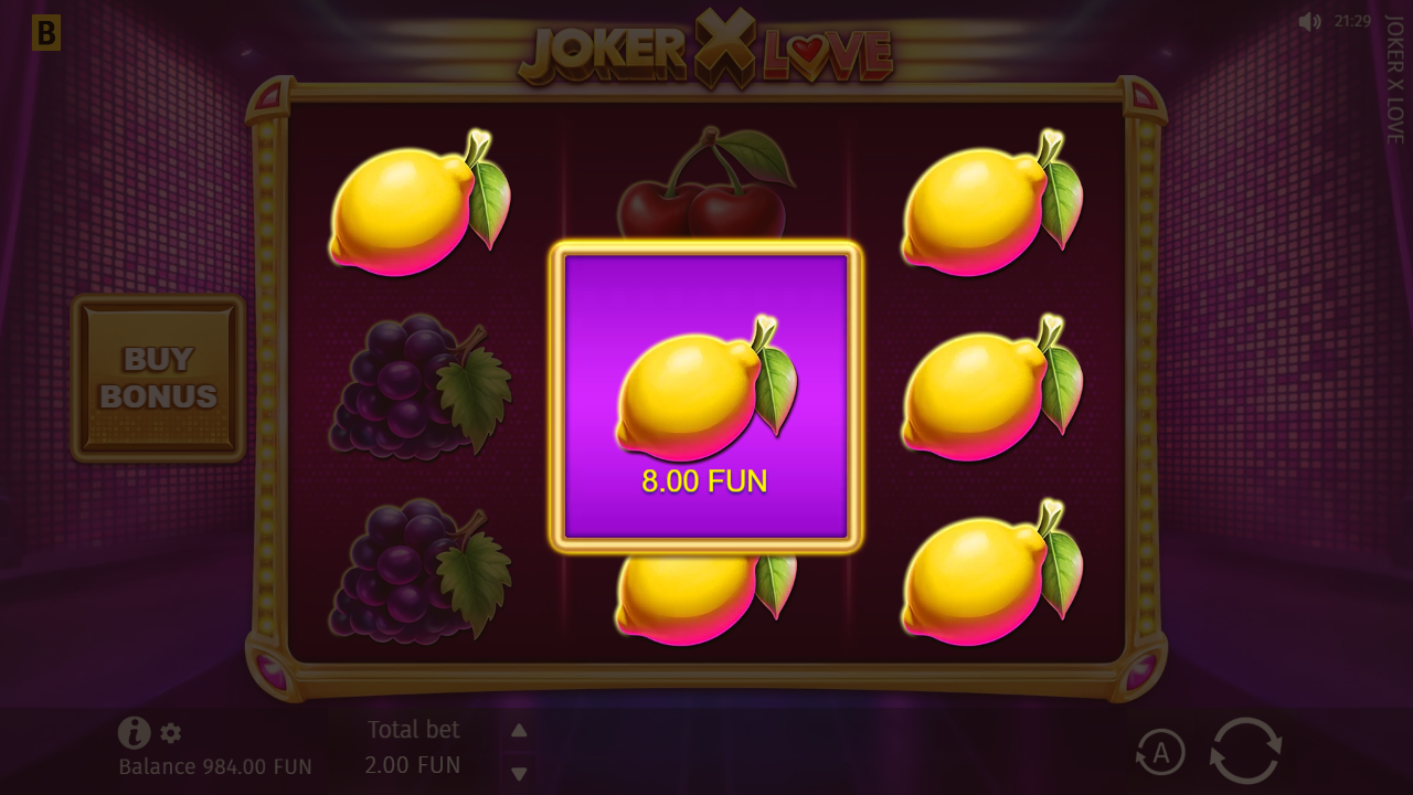 Joker X Love — Screenshot aus eigener Sitzung
