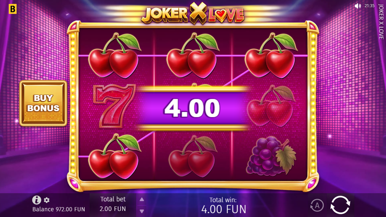 Joker X Love — Screenshot aus eigener Sitzung