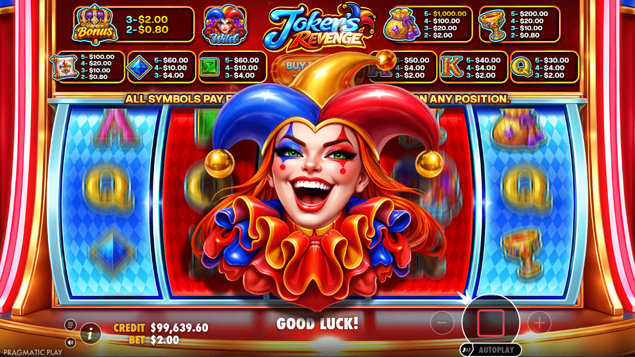 Joker’s Revenge — Screenshot aus eigener Sitzung