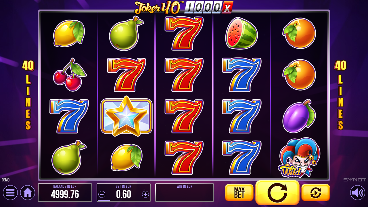 Joker 40 1000 — Screenshot aus eigener Sitzung