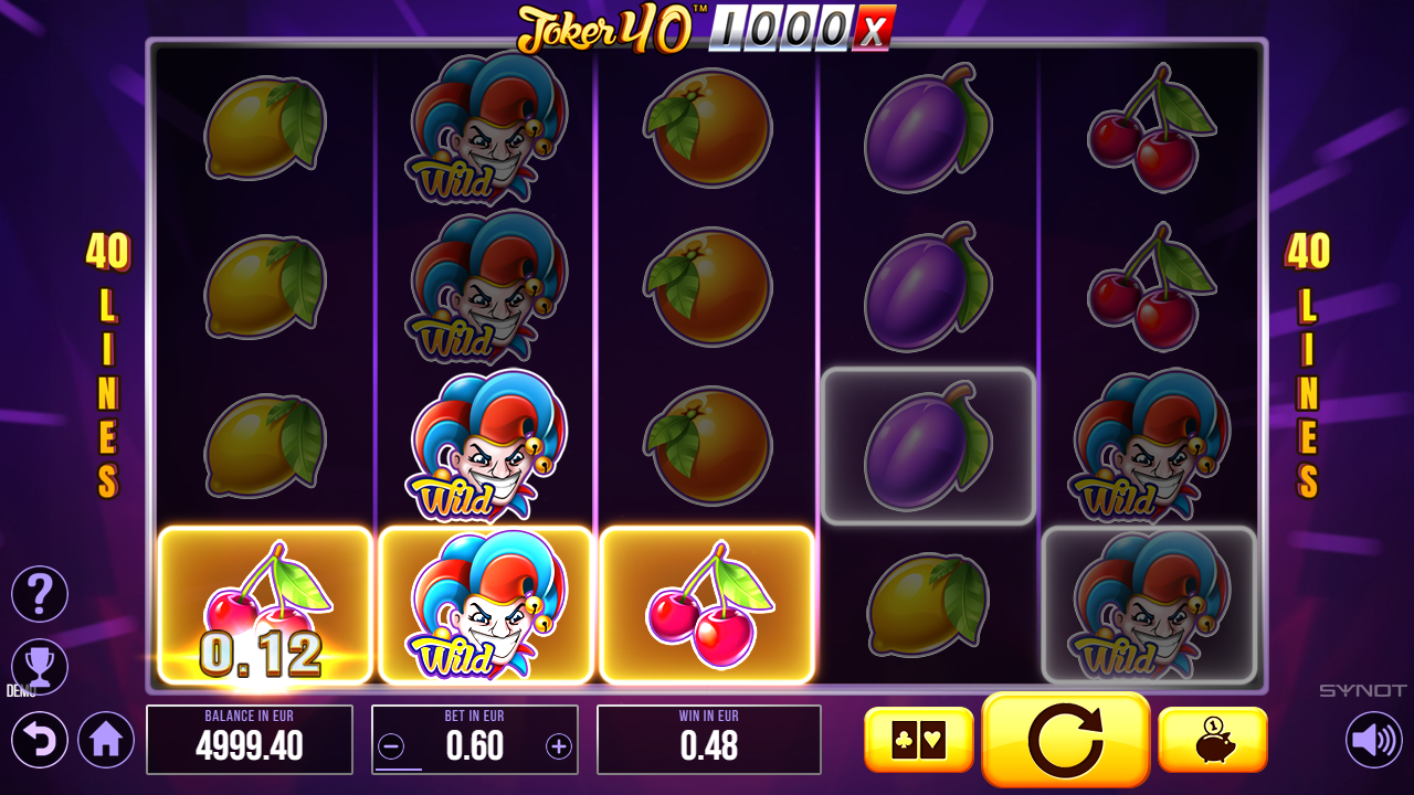 Joker 40 1000 — Screenshot aus eigener Sitzung