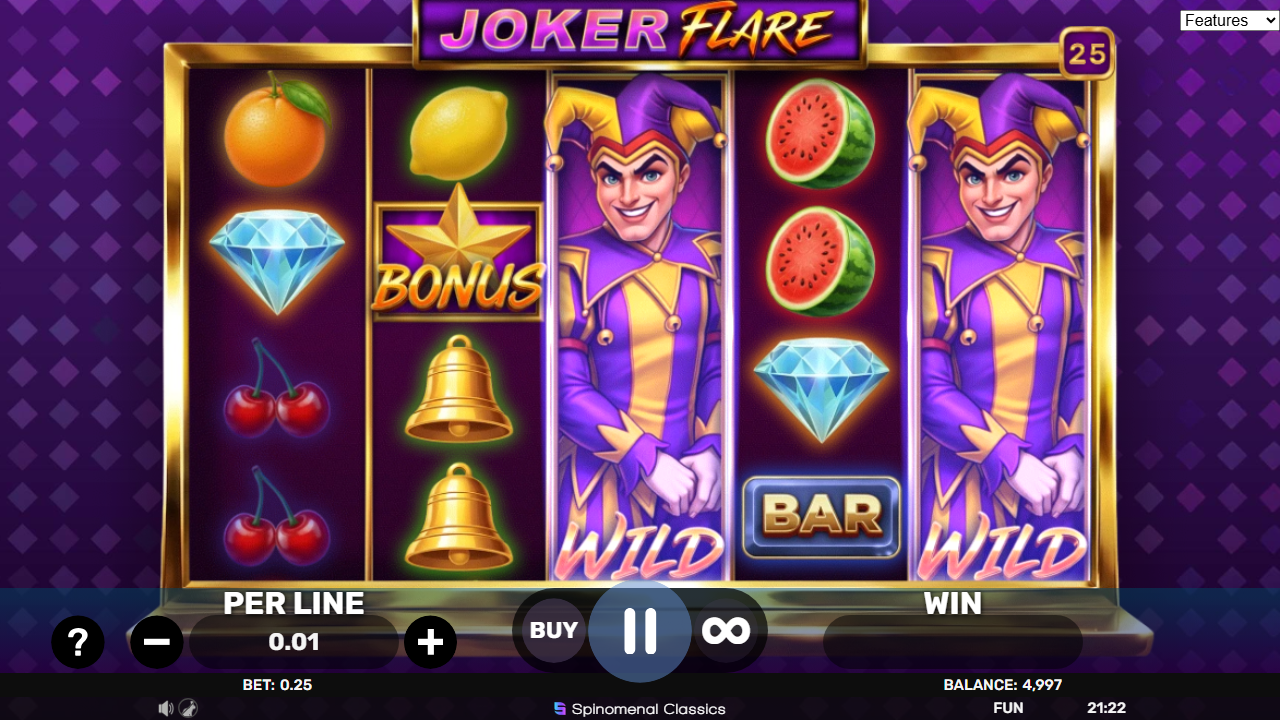 Joker Flare — Screenshot aus eigener Sitzung