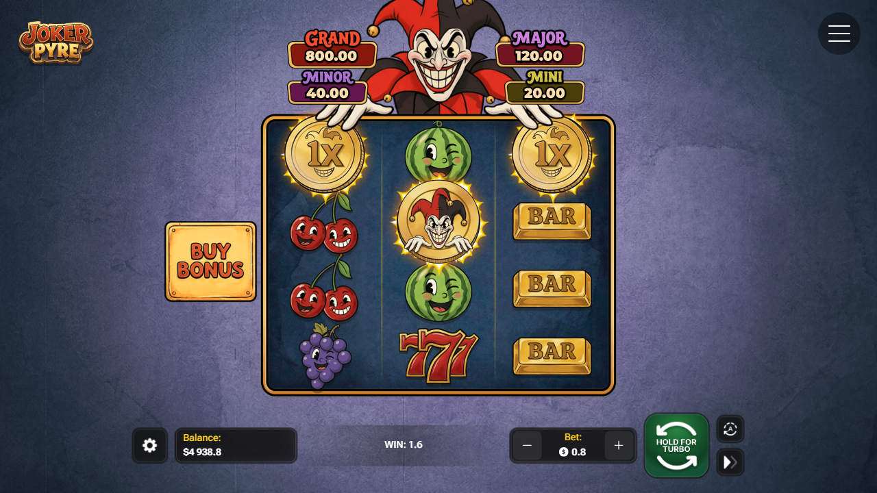 Joker Pyre — Screenshot aus eigener Sitzung