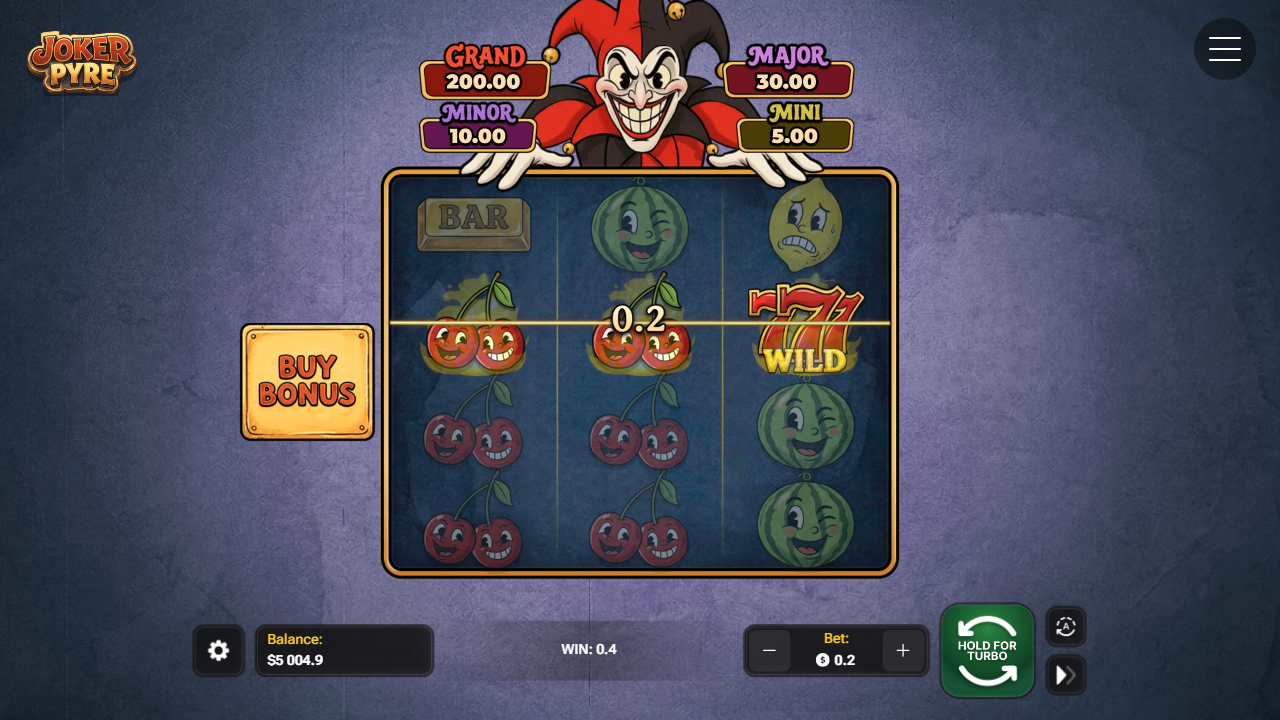 Joker Pyre — Screenshot aus eigener Sitzung